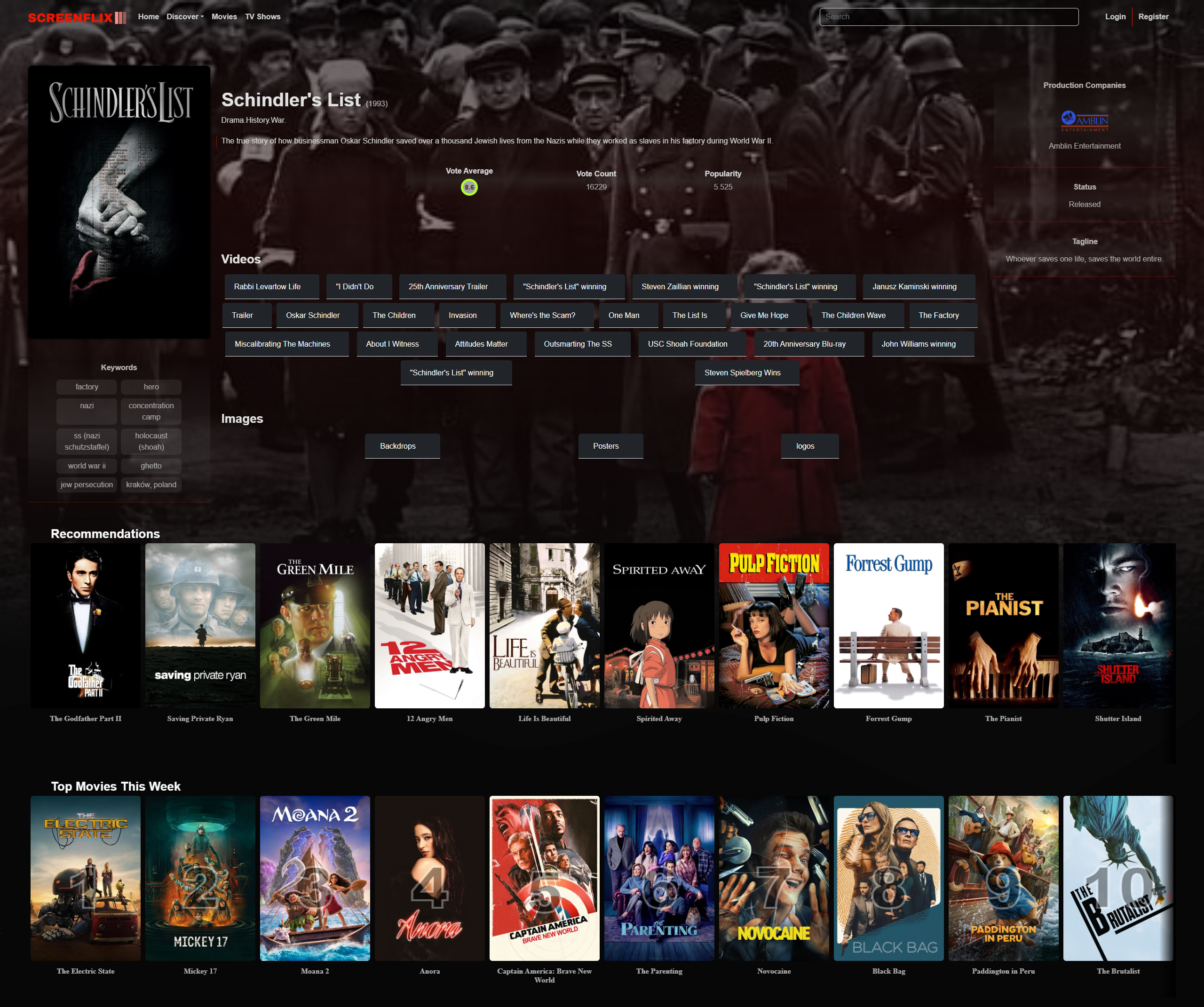 ScreenFlix project screenshot ScreenFlix project screenshot