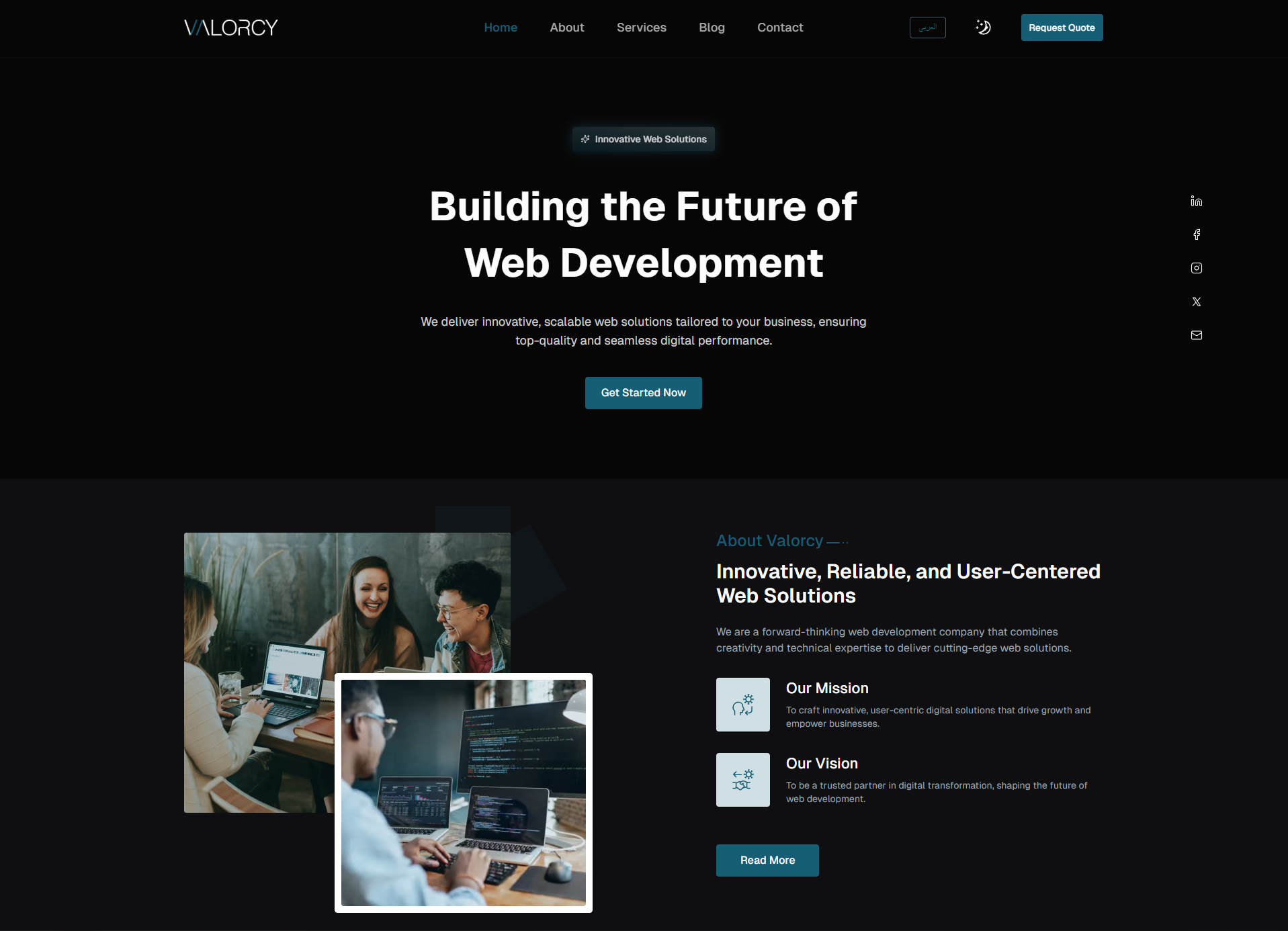 Valorcy.com project screenshot Valorcy.com project screenshot